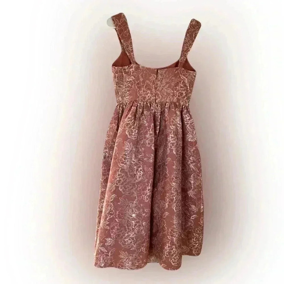 NWOT SACHIN AND BABI WOMENS SIZE 4 ALETTA DRESS PINK AND GOLD - Picture 3 of 5